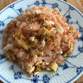 水切り豆腐のケチャップチャーハン